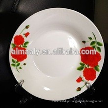 Placa de sopa de porcelana de 7 polegadas por atacado